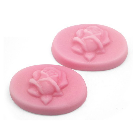 Molde pastillas ovaladas con rosita para hacer jabon
