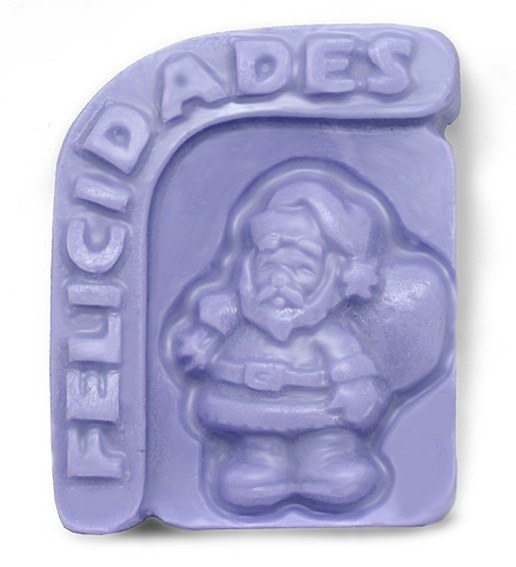 Molde para hacer jabon Navidad Felicidades.