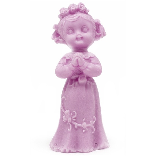 Molde niña rezando mirando hacia arriba