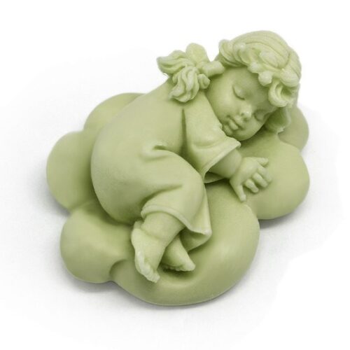 Molde para jabon angelito durmiendo en nube