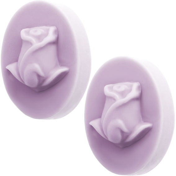 Molde dos pastillas de jabon con capullito