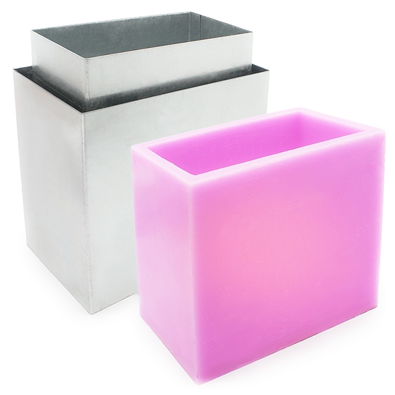 Molde fanal rectangular metal 17x10x15 cm