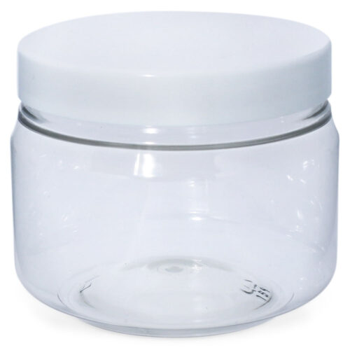 Tarros transparentes 200 ml tapa blanca