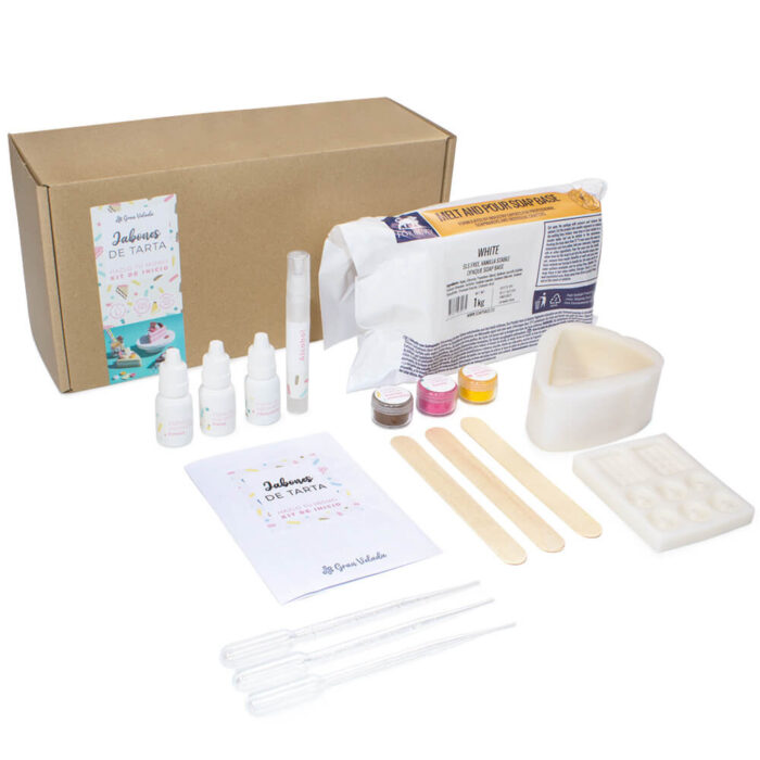 Kit todo incluido para hacer jabones de tarta