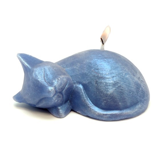 Molde vela gato descansando - Molde forma de gato para velas - Moldes Velas Animales