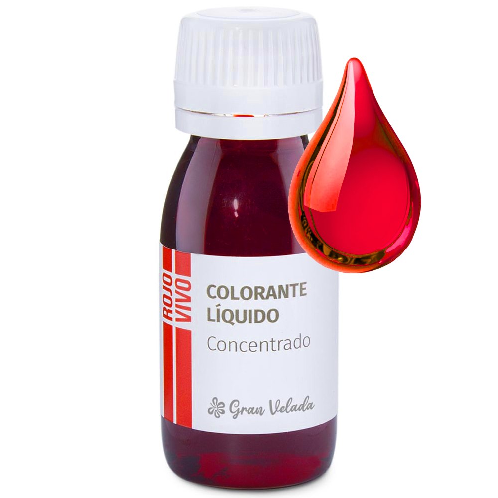 Colorante concentrado liquido rojo vivo