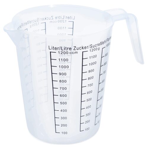 Jarra medidora de plastico 1 L
