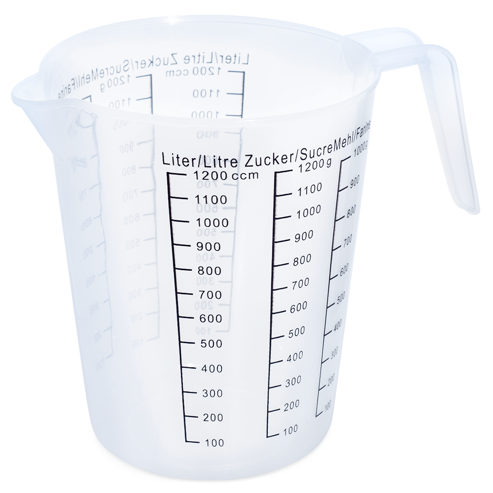 Jarra medidora de plastico 1 L