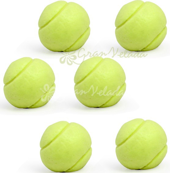 Molde para Jabón 6 pelotas de tenis mini - - Moldes Jabón Infantil