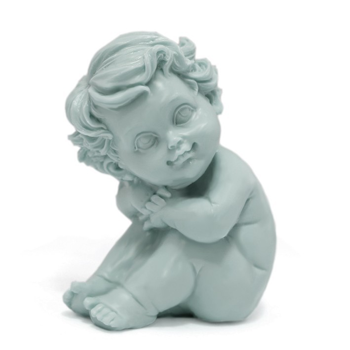 Molde bebe mirando de lado