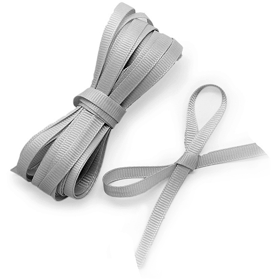 Cinta grosgrain gris