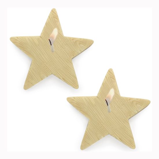 Molde para velas y jabones, 2 Estrellas de Madera.