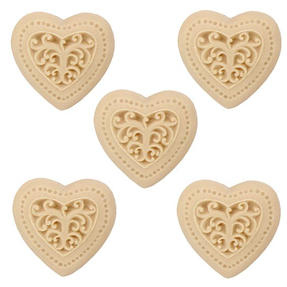 Molde Figuras Pequeñas, 5 Corazones Magic