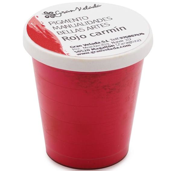 Pigmento rojo carmín para manualidades