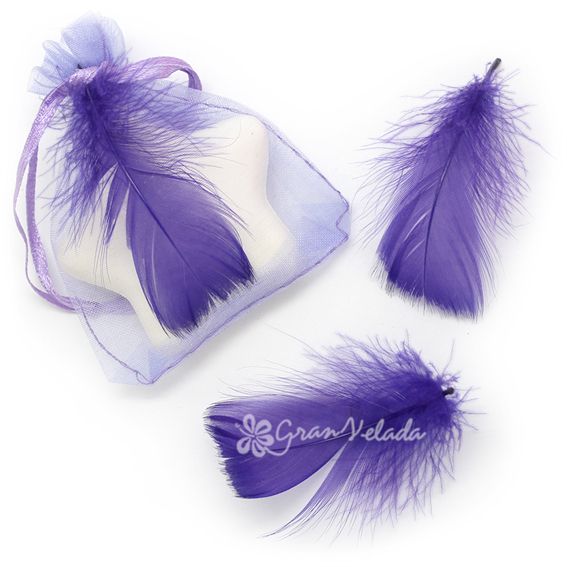 Plumas de marabu violeta