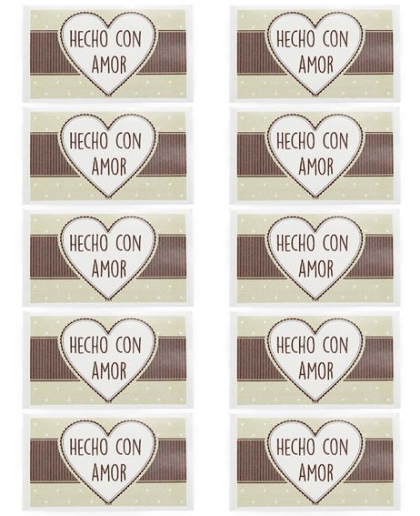 Pegatina para packaging hecho con amor