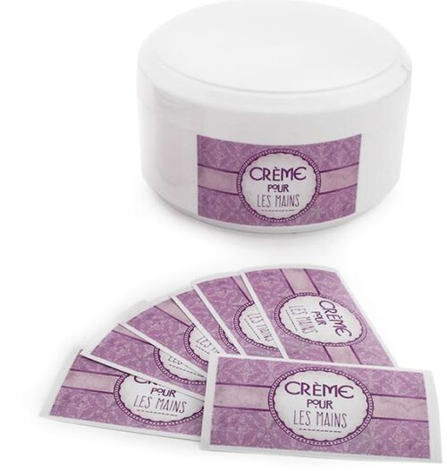 Pegatinas moradas creme pour les mains