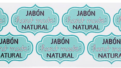 Pegatinas jabon natural para packaging