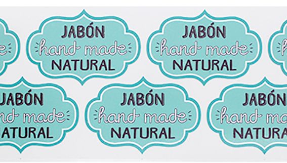 Pegatinas jabon natural para packaging