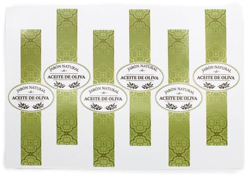 Pegatinas para jabon de aceite de oliva