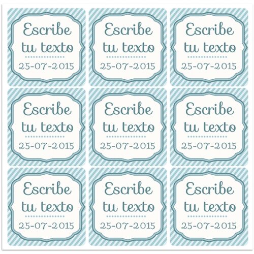 Pegatinas personalizables azules