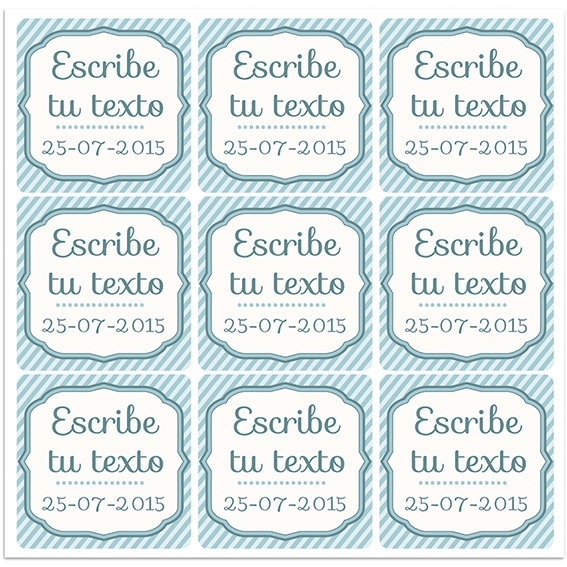 Pegatinas personalizadas azules