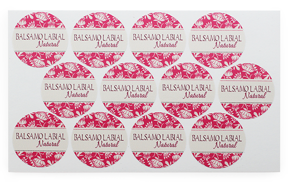 Pegatinas rosas para balsamo labial