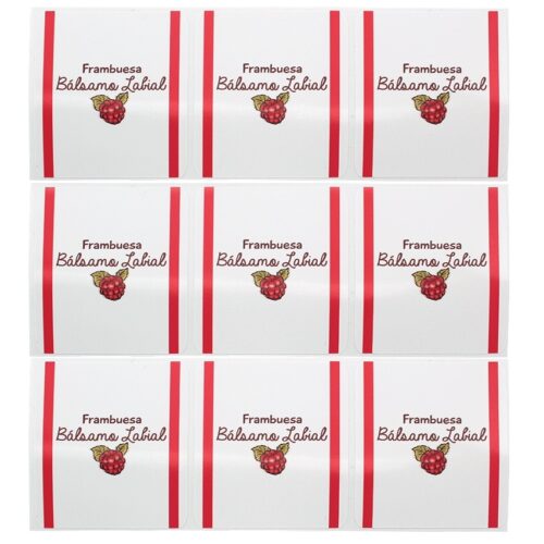 Pegatinas para stick labial de frambuesa