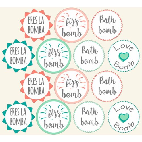 bath bomb stickers