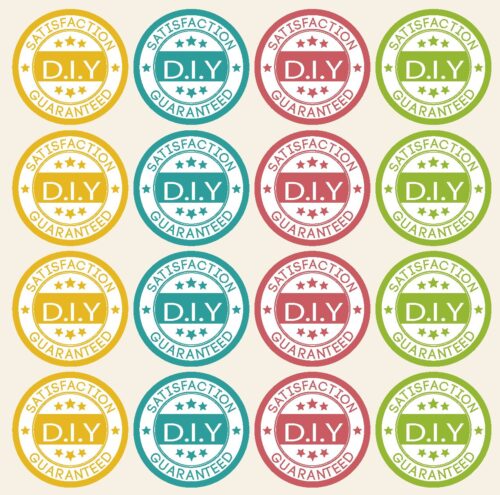Pegatinas satisfacción garantizada diy