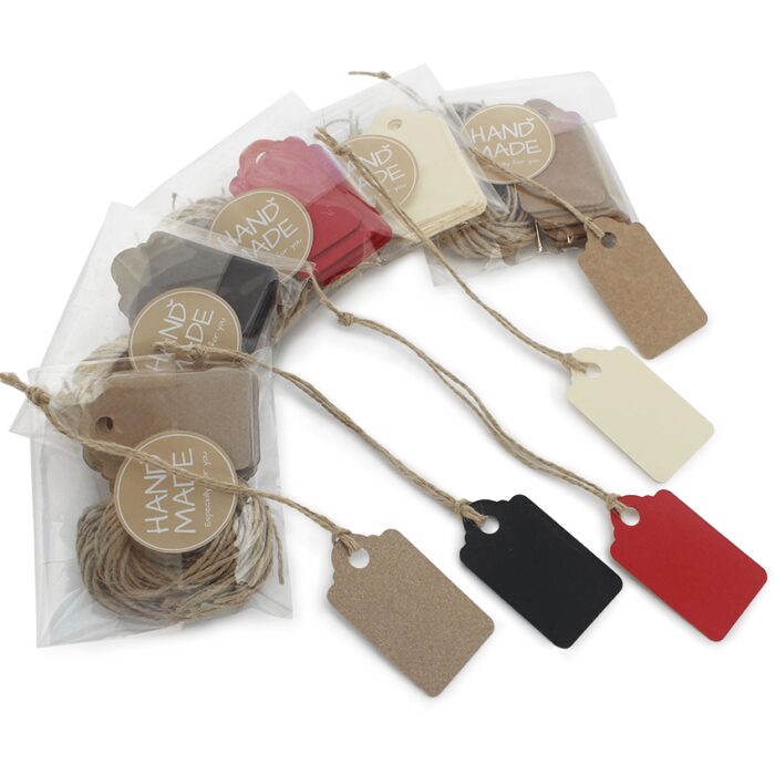 Comprar etiquetas para regalos rectangulares kraft