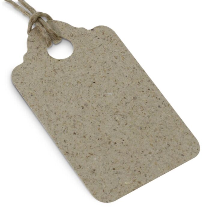 Etiqueta rectangular reciclada