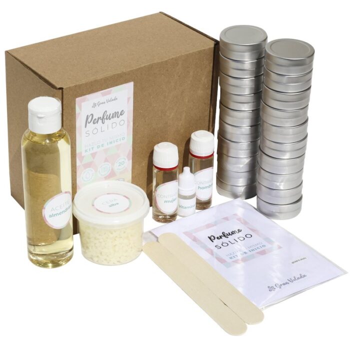 Kit como hacer perfume solido. Materiales e instrucciones