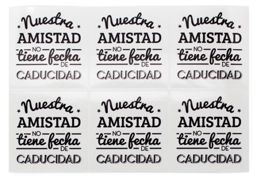 Pegatinas regalos frase amistad
