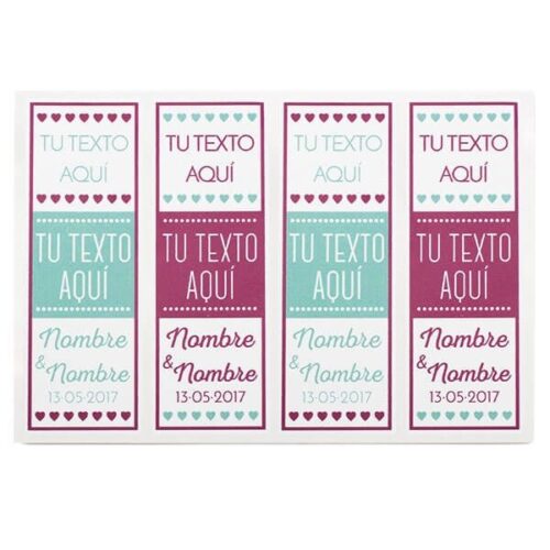 Etiquetas personalizadas para regalos de boda