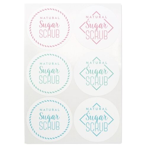 Pegatinas para exfoliante de azucar