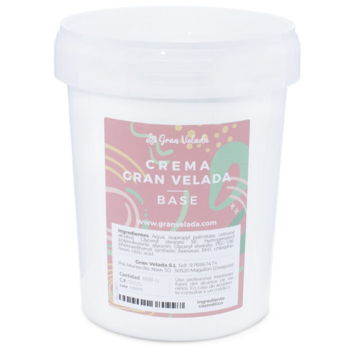 Crema base Gran Velada - Comprar crema base neutra. Venta online. Gran Velada - Bases para cosmética