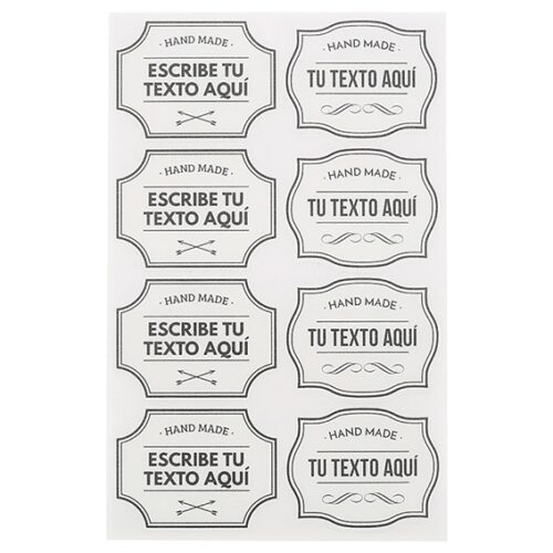 Pegatinas con texto personalizado