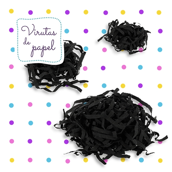 Virutas de papel negro