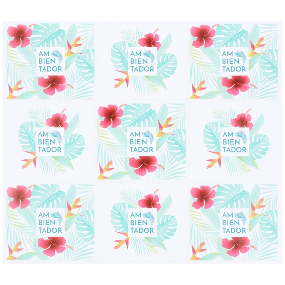 Pegatinas estampado tropical