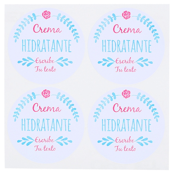 Pegatinas Kit crema hidratante personalizables