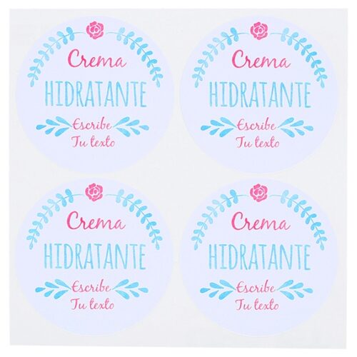 Pegatinas personalizadas kit crema hidratante