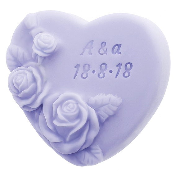 Molde corazon con rosas para personalizar