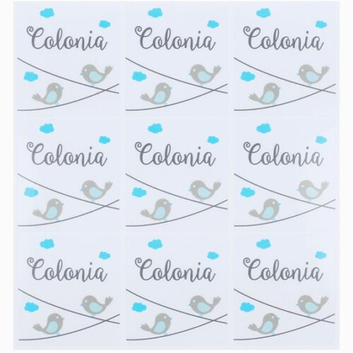 Pegatinas colonia azul