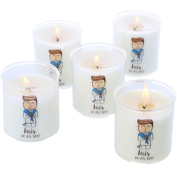 Velas personalizadas comunion niño