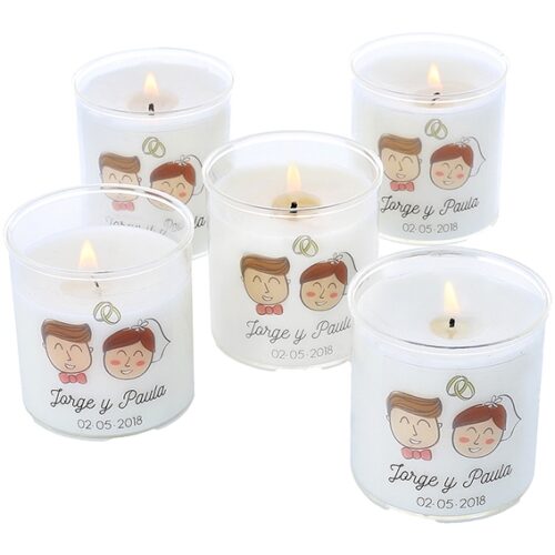 Velas personalizadas para boda