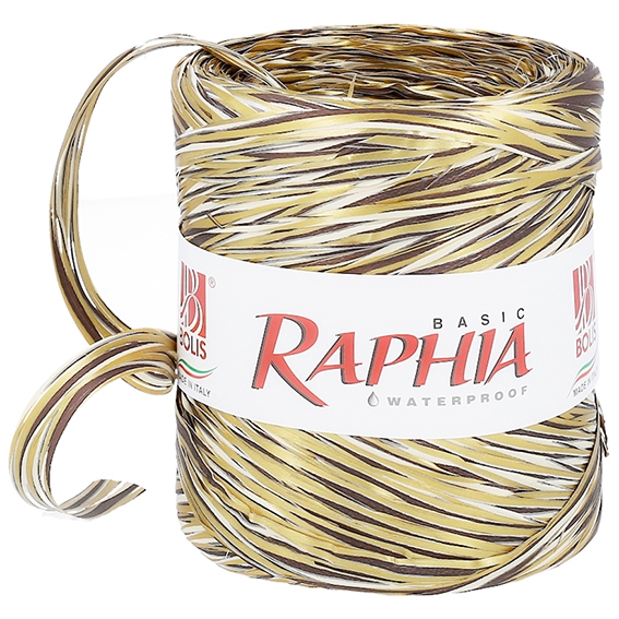 rafia tricolor choco-dorado