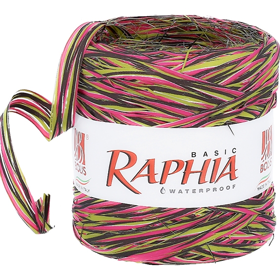 rafia tricolor choco-fucsia