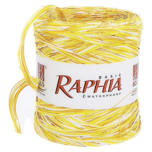 rafia tricolor mostaza-amarillo