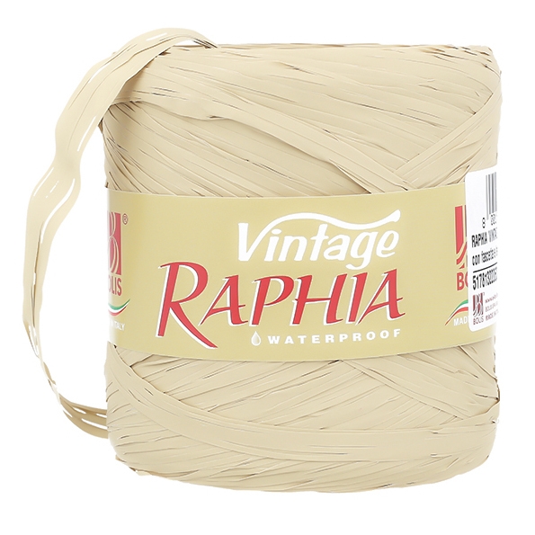 Cinta de rafia beige